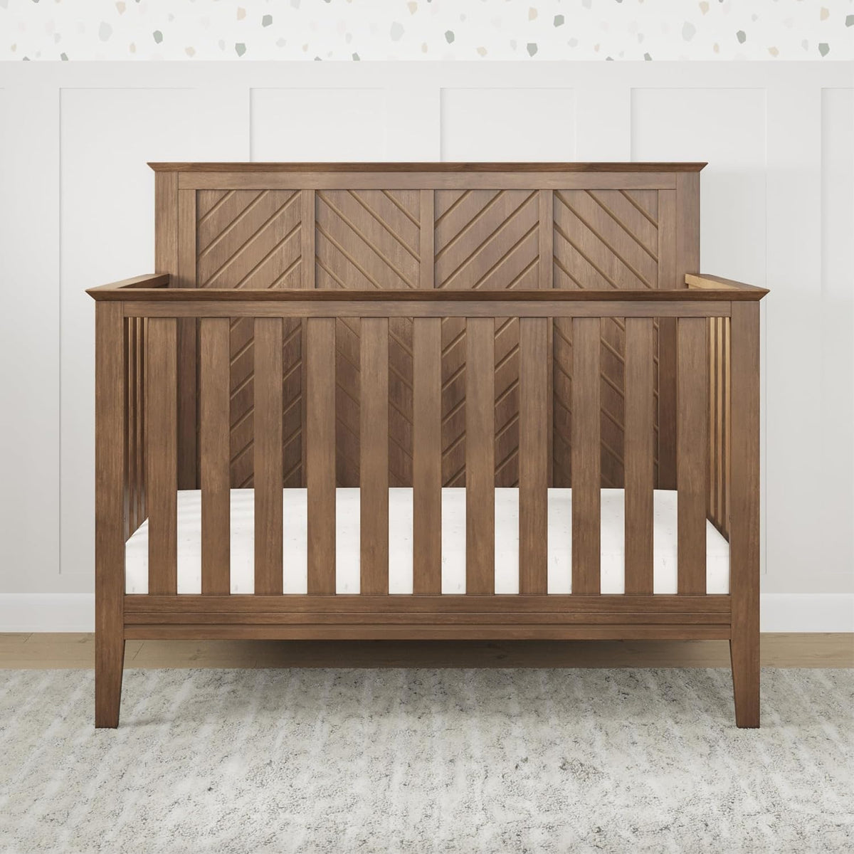 Child Craft Atwood 4-in-1 Convertible Crib, Baby Crib Converts to Day Bed, Toddler Bed and Full
