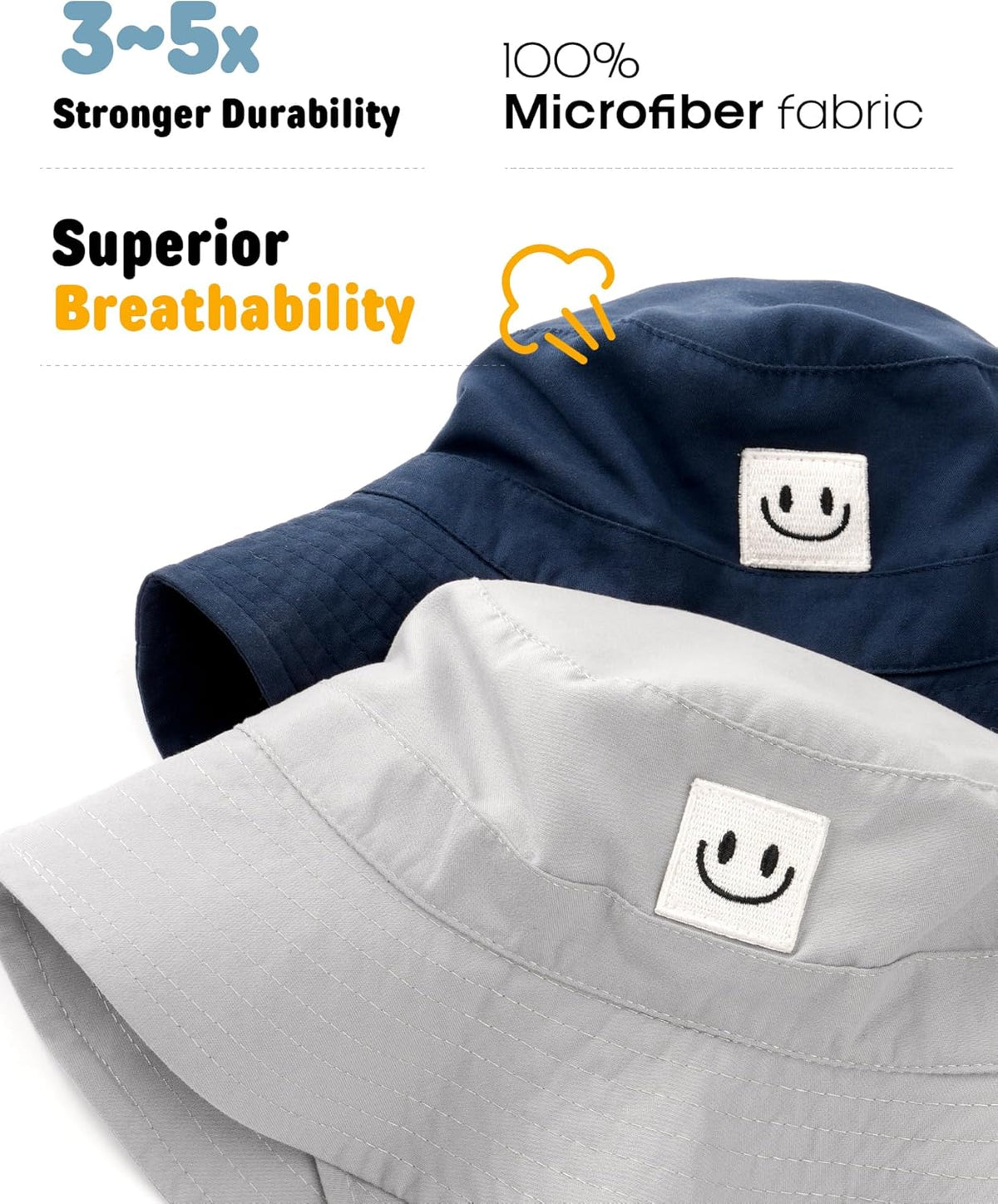 FURTALK Baby Sun Hat Smile Face Toddler Boys Girls Bucket Hat 0-5 Years Kids UPF 50+ Sun Protection