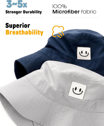 FURTALK Baby Sun Hat Smile Face Toddler Boys Girls Bucket Hat 0-5 Years Kids UPF 50+ Sun Protection