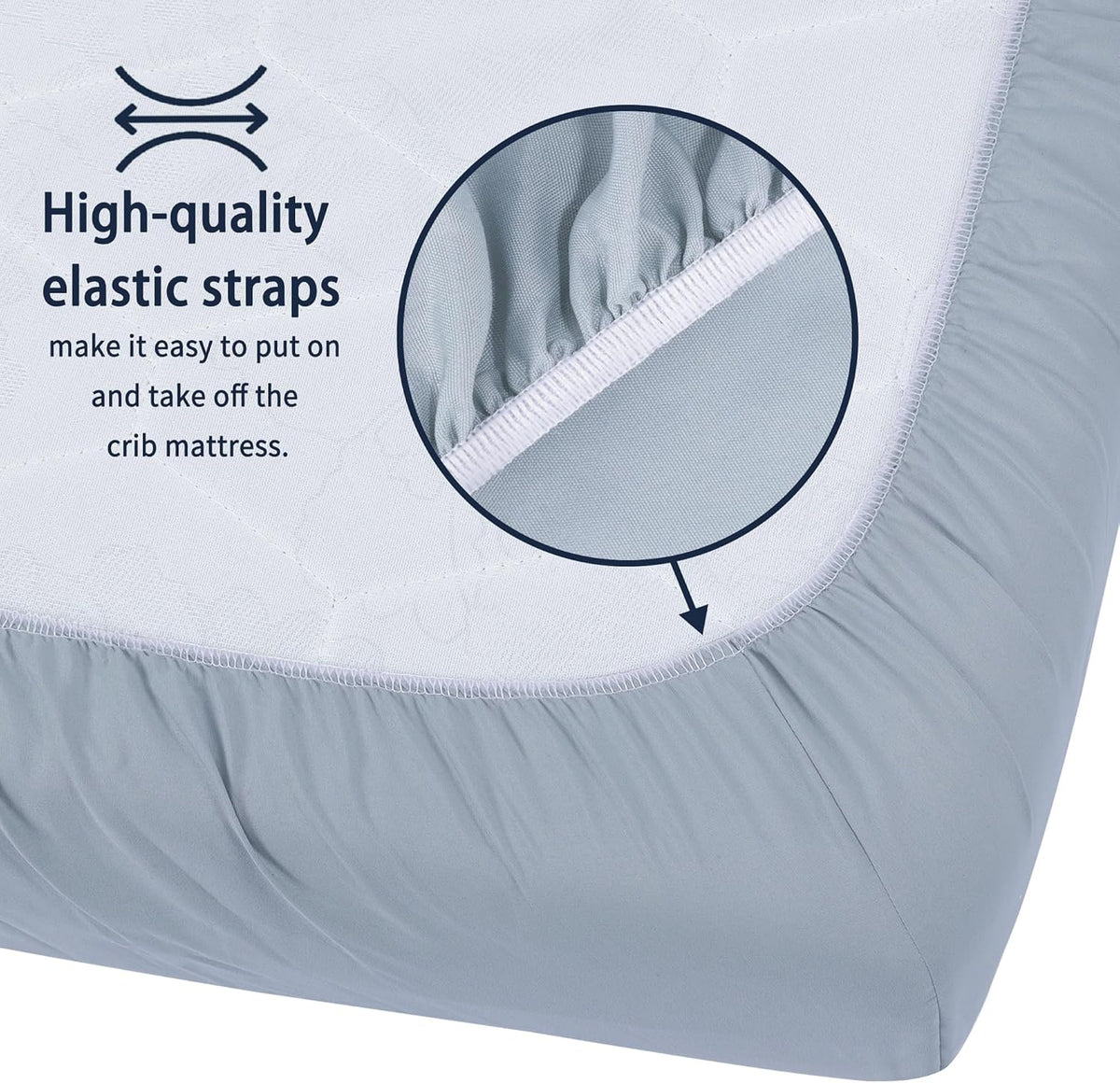 Baby Crib Sheets for Boys Girls, 2 Pack Fitted Crib Sheet for Standard Crib and Toddler Mattress