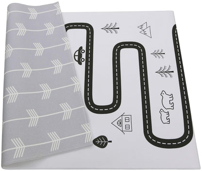 Baby Care Play Mat (Large, Nordic Trails - Morning Fog Arrows) 82'' x 55'' Original One-Piece