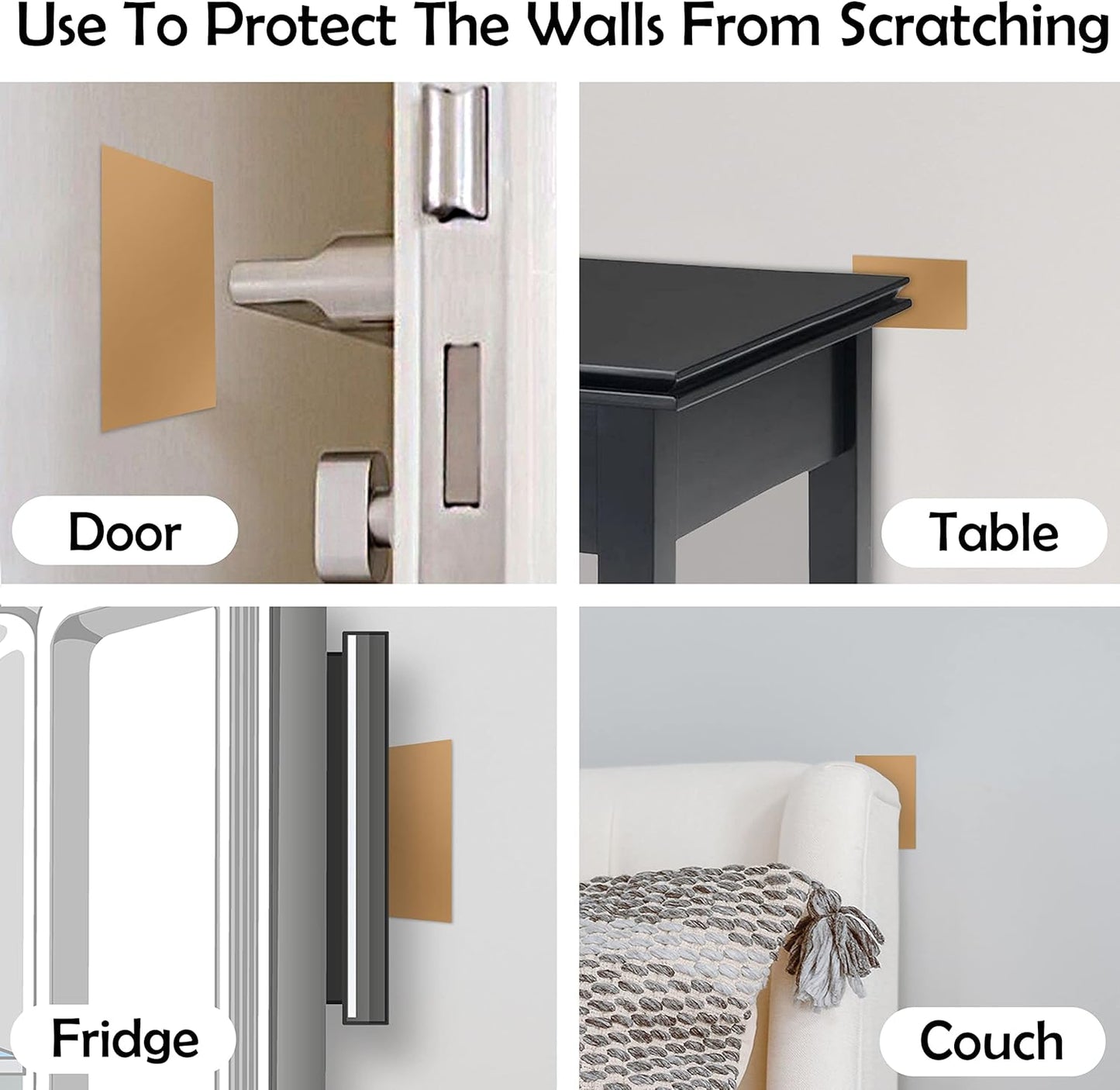 Rubber Bond Self-Adhesive Rubber Wall Outlet Cover Plate 5 Pack - Easy to Apply Peel & Stick