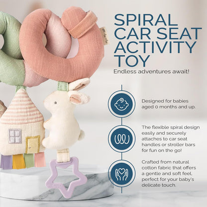Itzy Ritzy Spiral Car Seat & Stroller Activity Toy - Stroller & Car Seat Toys for Ages 0 Months and