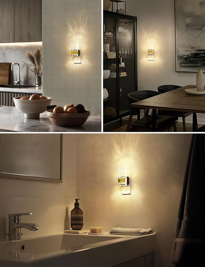 L LOHAS LED Night Light, Bathroom Night Lights Plug Into Wall with Dusk-to-Dawn Sensor, 0-100LM