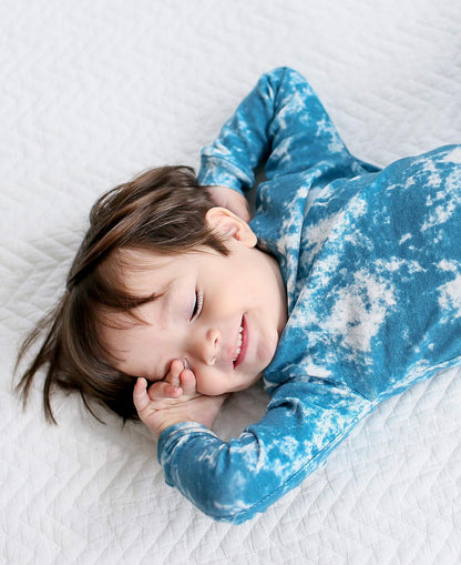 VAENAIT BABY 12M-12Y Toddler Kids Boys Girls 100% Cotton Marbling Tiedye Sung Fit Sleepwear Pajamas