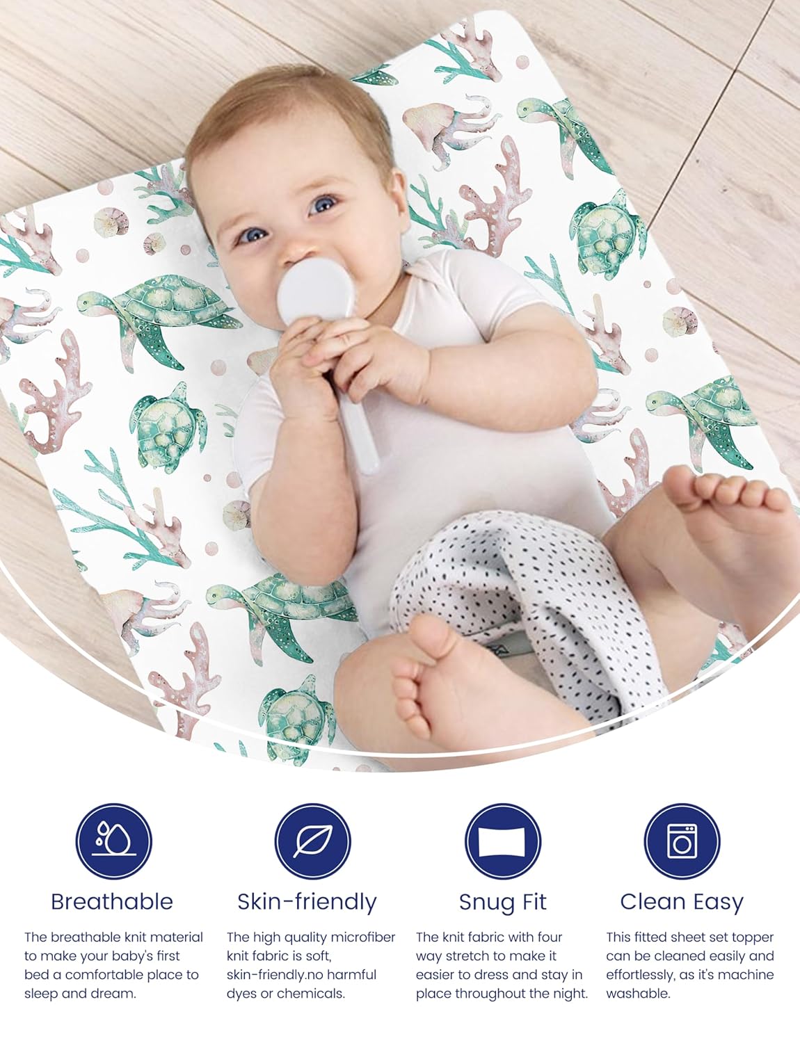 TotAha Changing Pad Cover, Buttery Soft Diaper Changing Pad Covers for Girls Boys, Super Stretchy