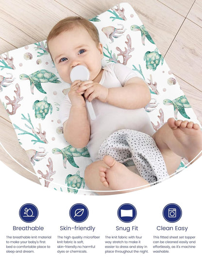 TotAha Changing Pad Cover, Buttery Soft Diaper Changing Pad Covers for Girls Boys, Super Stretchy