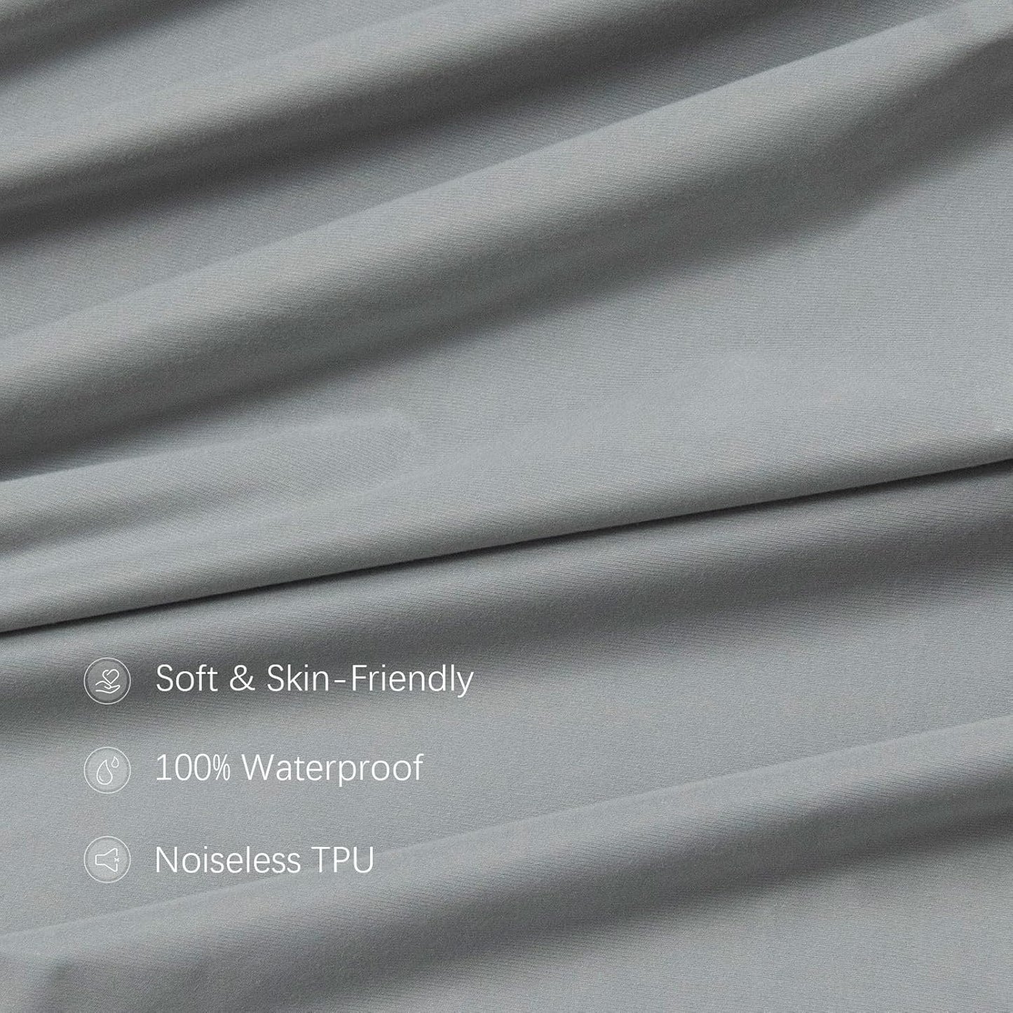 Biloban Mini Crib Sheets Fitted Waterproof 38'' x 24'', 2 Pack Mattress Protector Cover Fits for