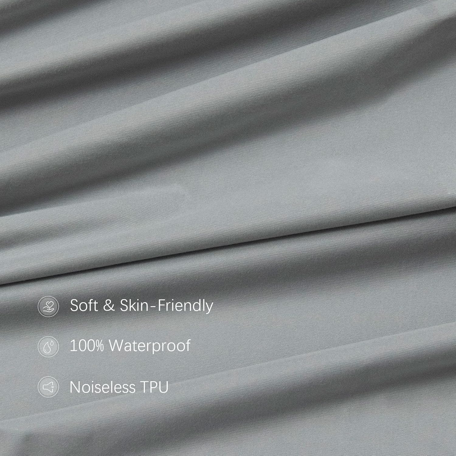 Biloban Mini Crib Sheets Fitted Waterproof 38'' x 24'', 2 Pack Mattress Protector Cover Fits for