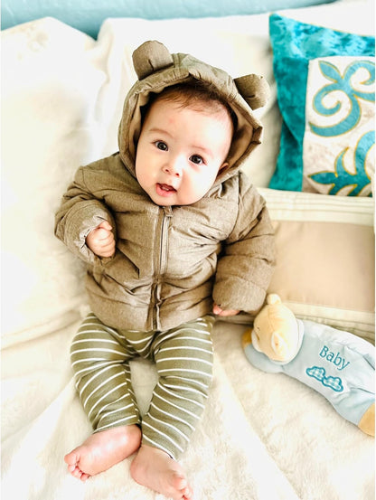 Rokka&Rolla Baby Boys' Water-Resistant Fleece Lined Puffer Jacket Winter Coat for Newborn Infant