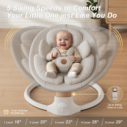 Baby Swings for Infants, FasonBaby Electric Baby Swing with Bluetooth Music