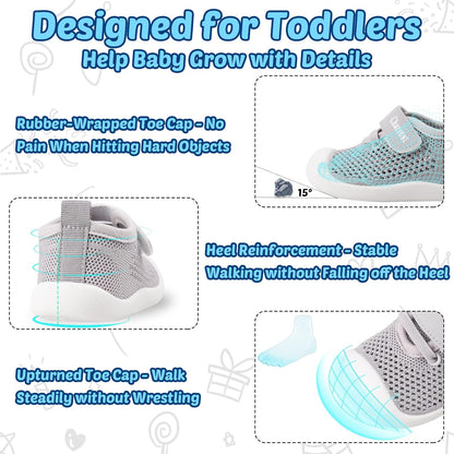 Baby First-Walking Shoes 1-4 Years Kid Shoes Trainers Toddler Infant Boys Girls Soft Sole Non Slip