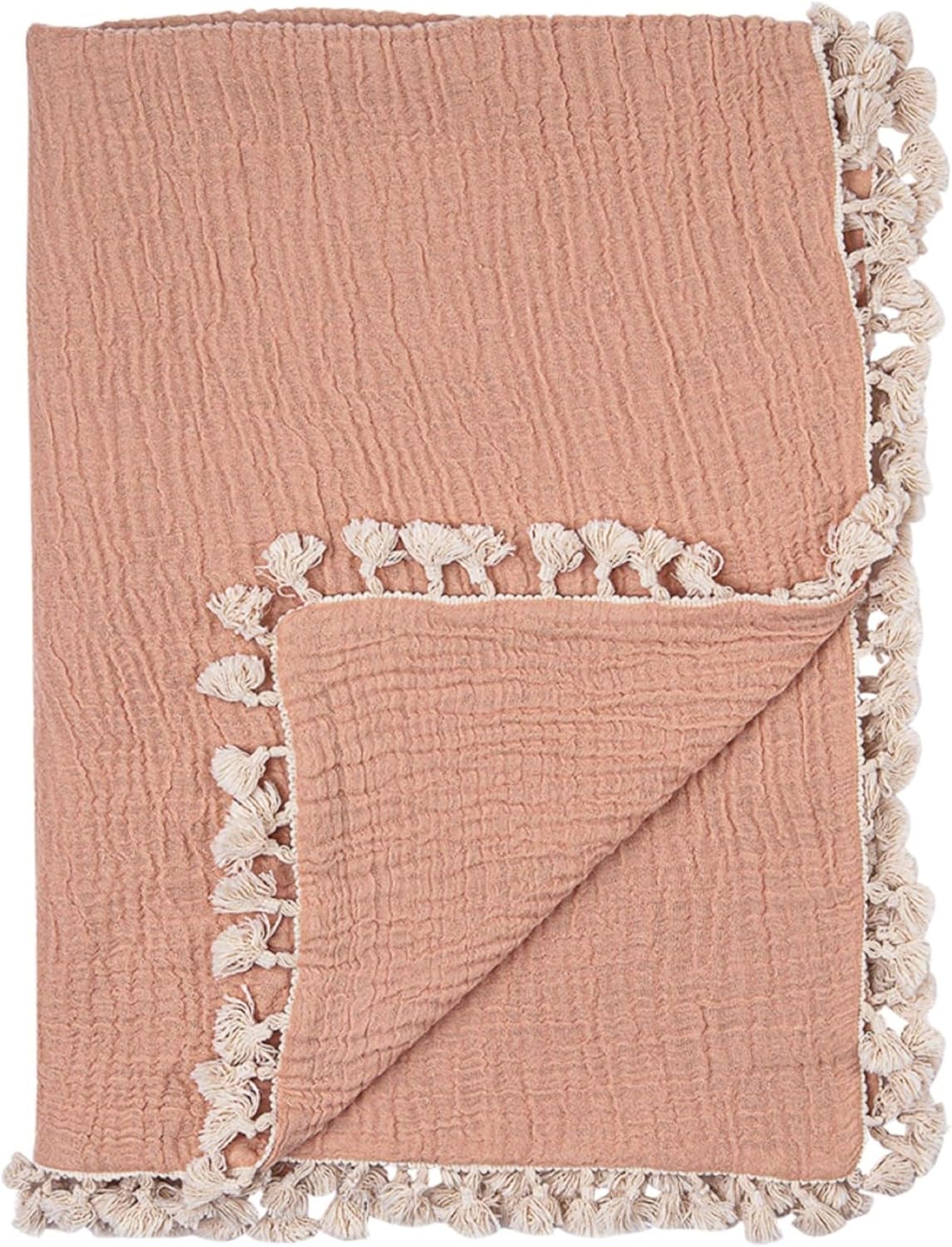 Crane Baby 6-Layer Quilt Muslin Swaddle Blanket, Soft Cotton Lightweight Nursery and Stroller