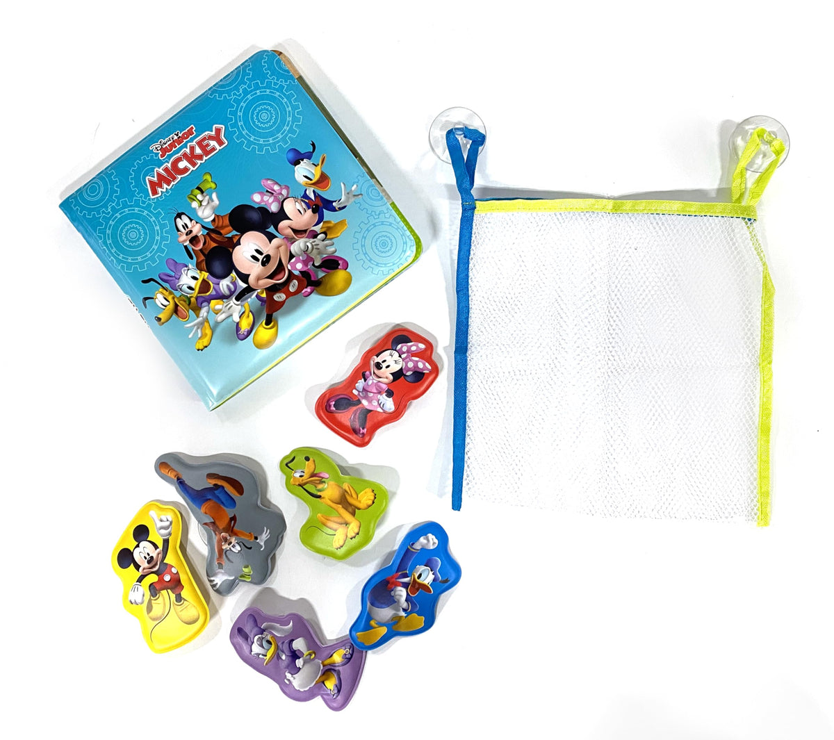 Disney Junior Mickey Bath Time Books - Activity Books for kids, Bath book, 6 Padded suction cups, 1