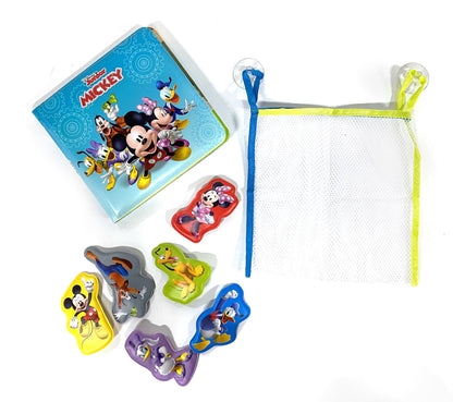 Disney Junior Mickey Bath Time Books - Activity Books for kids, Bath book, 6 Padded suction cups, 1