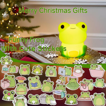 Night Light for Kids, Frog Lamp with Cute Frog Stickers, Night Lamp Bedroom Nightlight for Baby