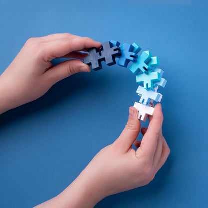PLUS PLUS - HEXEL Waterfall - Fidget Sensory Puzzle Toy - Travel Friendly, Quiet Stress and Anxiety