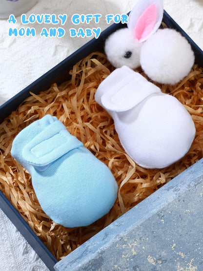 Newcotte 12 Pairs Adjustable Preemie Baby Mittens No Scratch Newborn Cotton Breathable Gloves Warm
