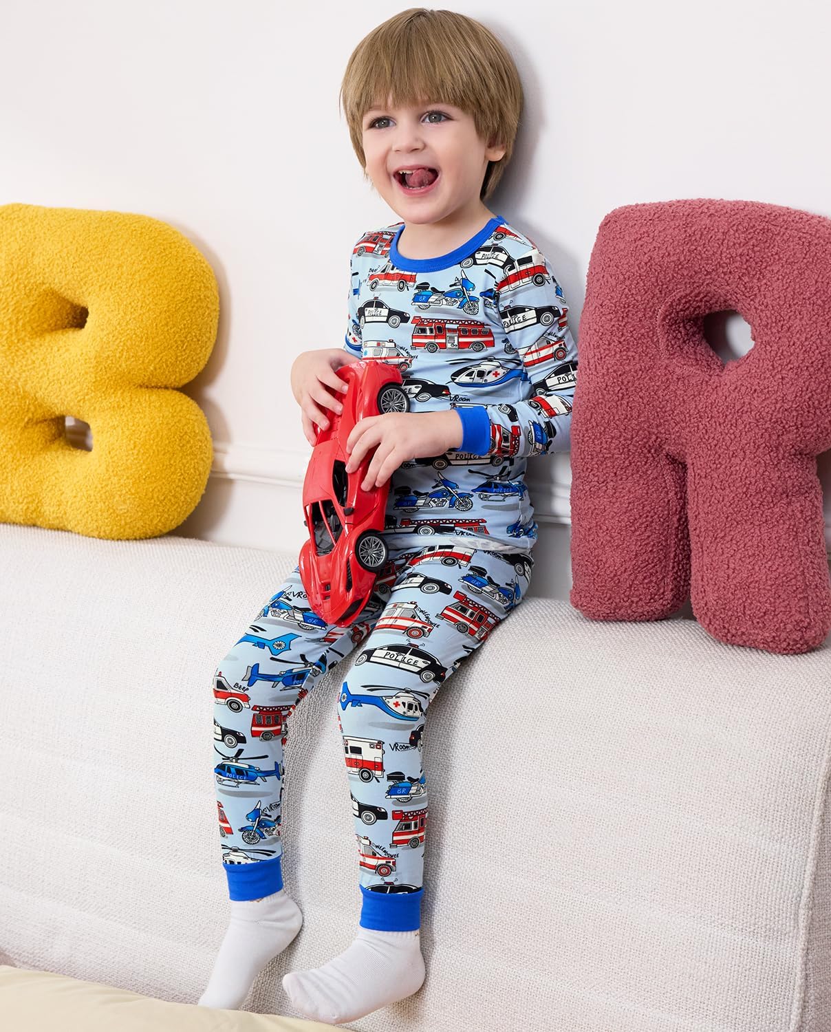 Bamboo Viscose Toddler Pajamas Boys Girls Baby 12M-8Y Pjs Sets Kids 2pcs Snug fit Long-Sleeve