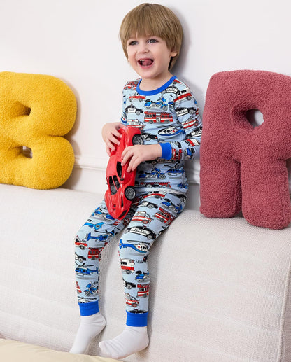 Bamboo Viscose Toddler Pajamas Boys Girls Baby 12M-8Y Pjs Sets Kids 2pcs Snug fit Long-Sleeve