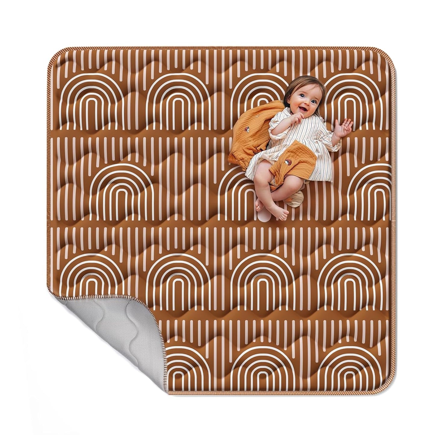 Soft Thicker Baby Mat for Floor 50"x50", Non-Slip Baby Play Mat, Easy to Clean 50x50 Playpen Mat