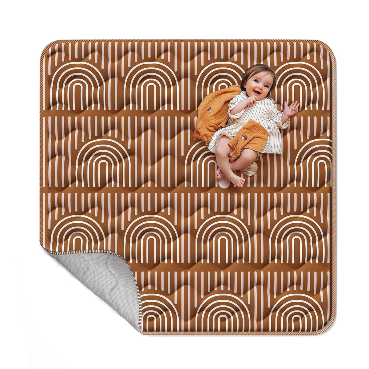 Soft Thicker Baby Mat for Floor 50"x50", Non-Slip Baby Play Mat, Easy to Clean 50x50 Playpen Mat