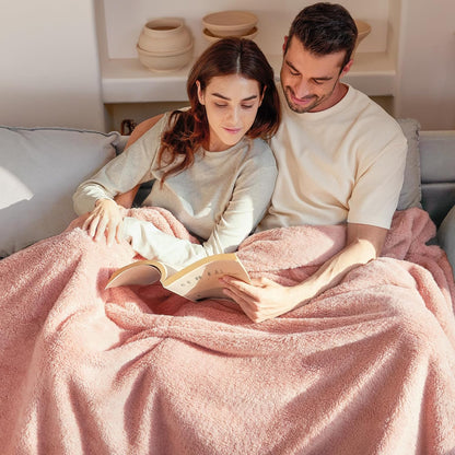 Exclusivo Mezcla King Size Flannel Fleece Blanket, Super Soft Velvet Plush Bed Blanket, Fuzzy Cozy