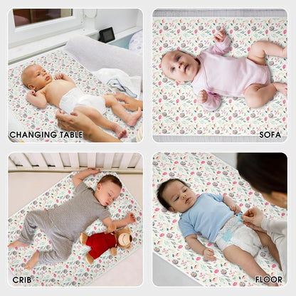 Vegan Leather Baby Changing Mat - Wipeable Portable Changing Pad, Foldable Travel Changing Mat for