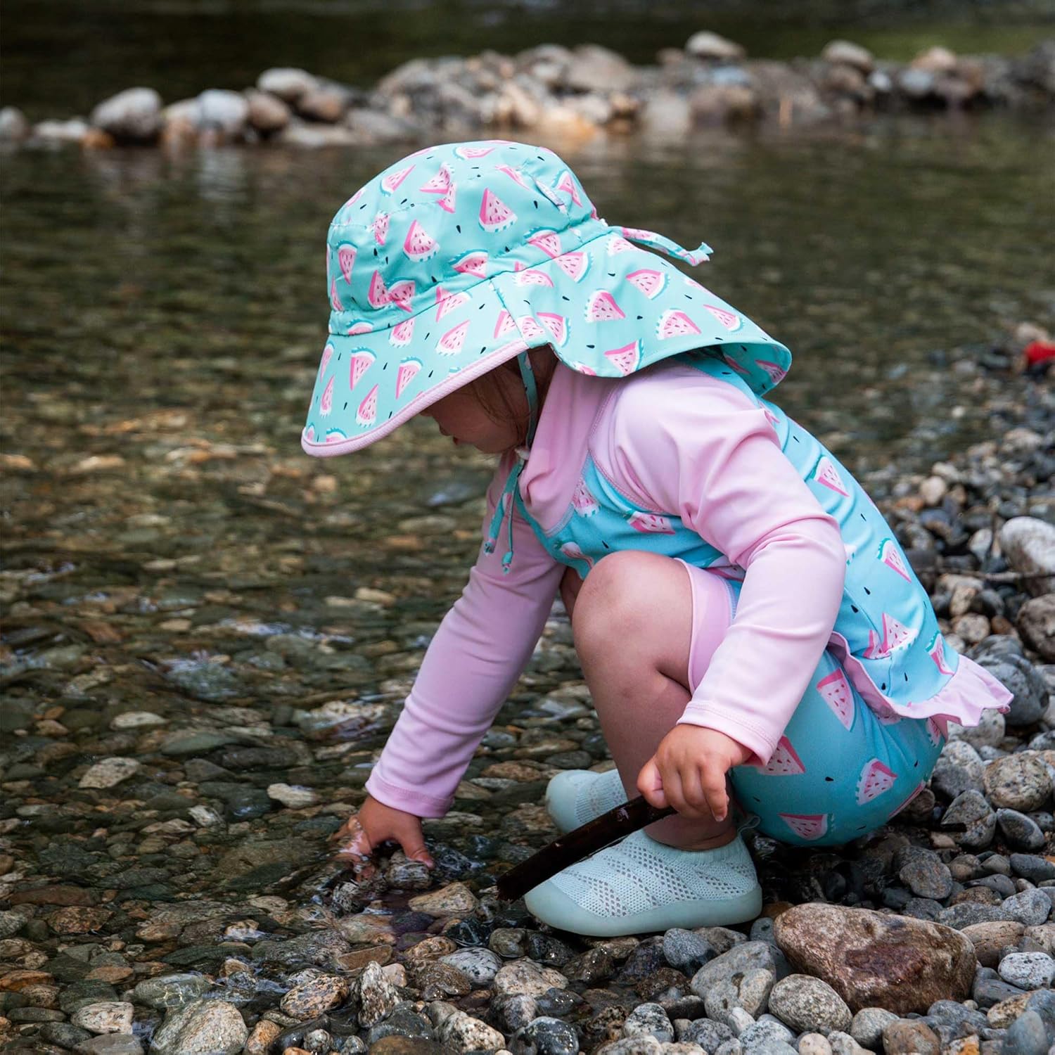 JAN & JUL Summer Adventure Wide Brim 50+ UPF Quick-Dry Sun-Hats for Kids