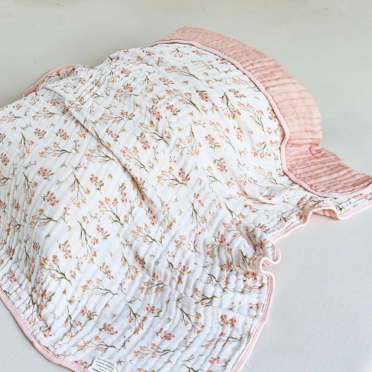 Pack of 2 Ultra Soft Muslin Baby Blankets for Girls Boys Breathable Lightwight Cotton Muslin