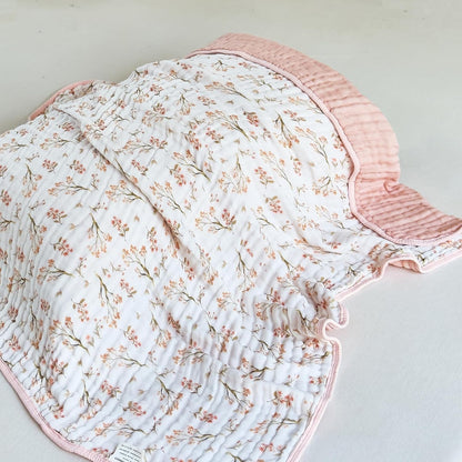 Pack of 2 Ultra Soft Muslin Baby Blankets for Girls Boys Breathable Lightwight Cotton Muslin