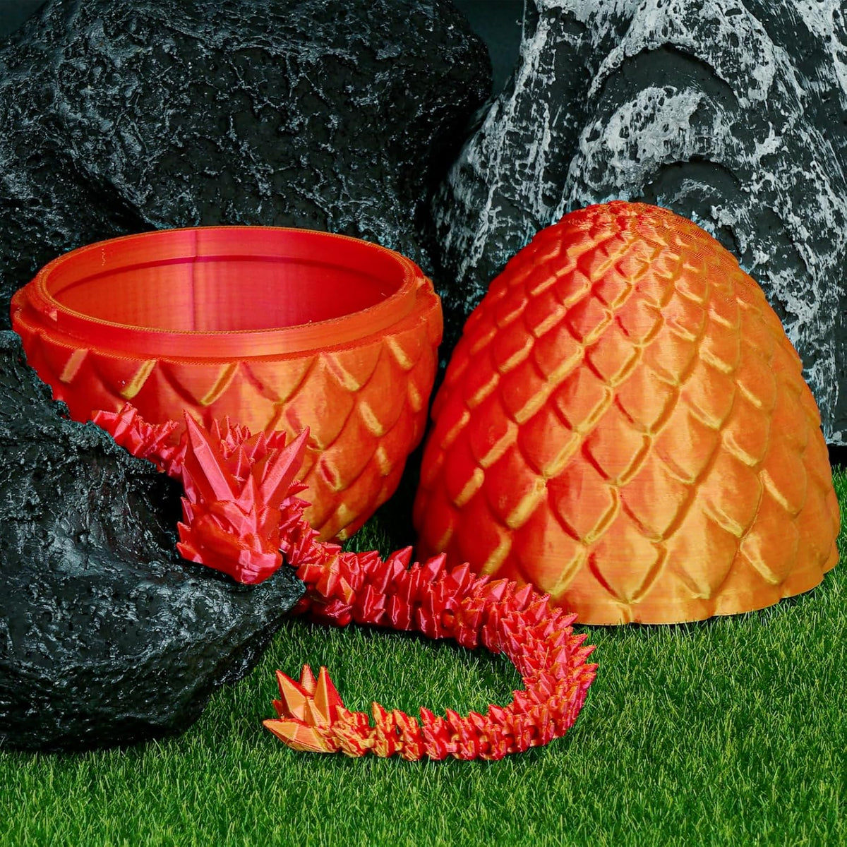 Dragon Eggs with Dragon Inside, 3D Printed Surprise Funny Gifts for Kids, Boys, Girls, Articulated