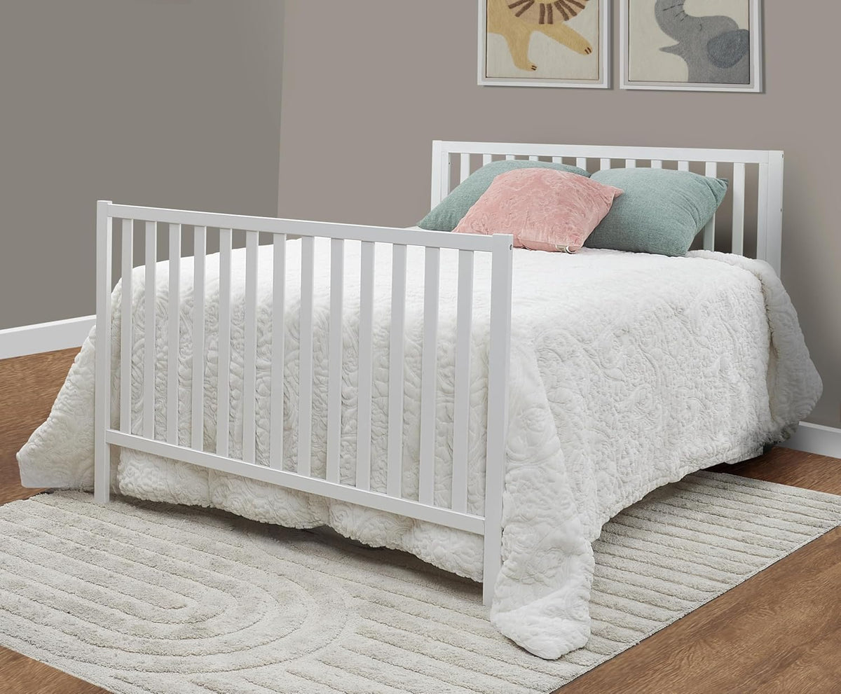 Sorelle Essex Euro 4-in-1 Convertible Crib & Changer – Nursery Furniture Set, Wooden Baby Crib with