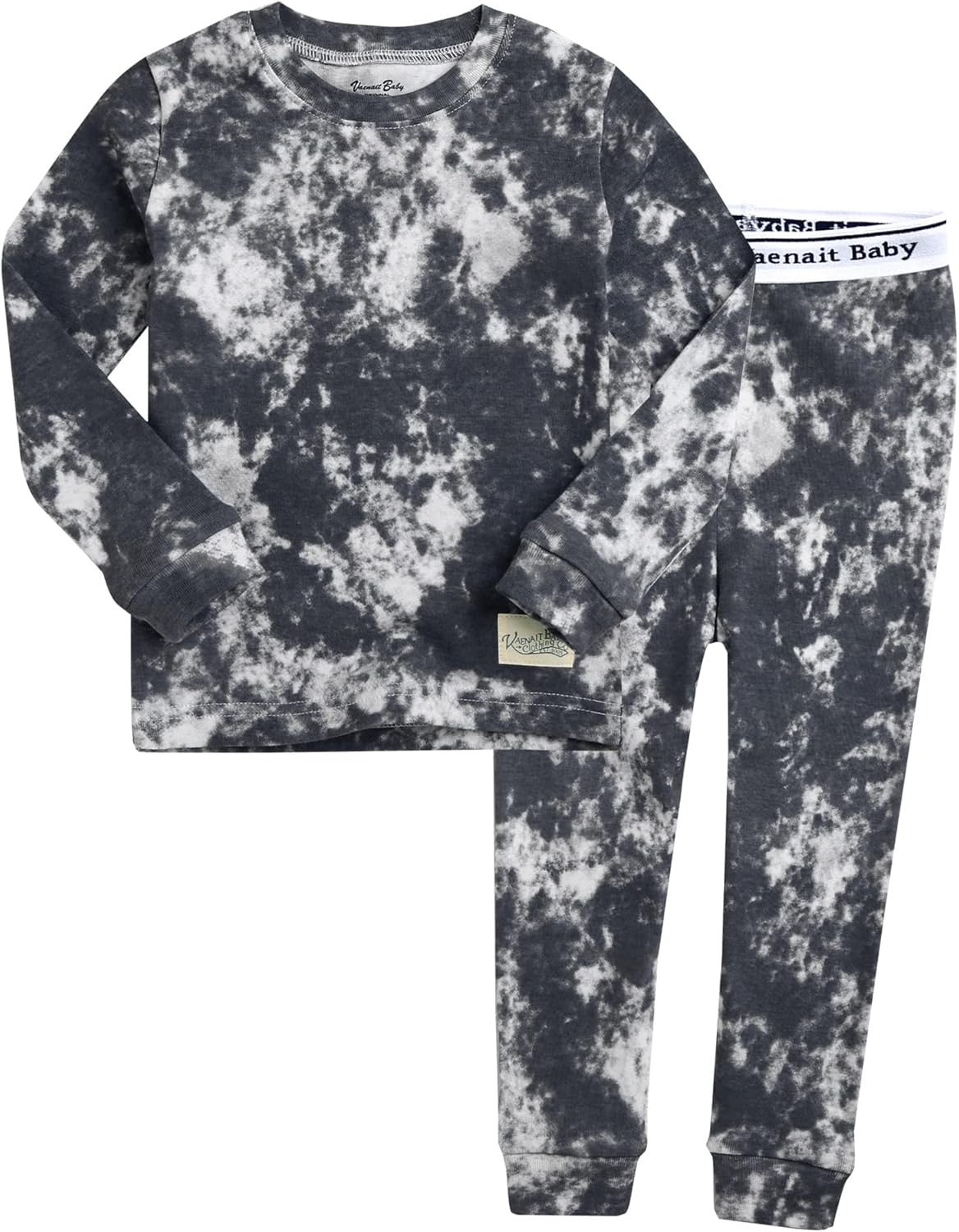 VAENAIT BABY 12M-12Y Toddler Kids Boys Girls 100% Cotton Marbling Tiedye Sung Fit Sleepwear Pajamas