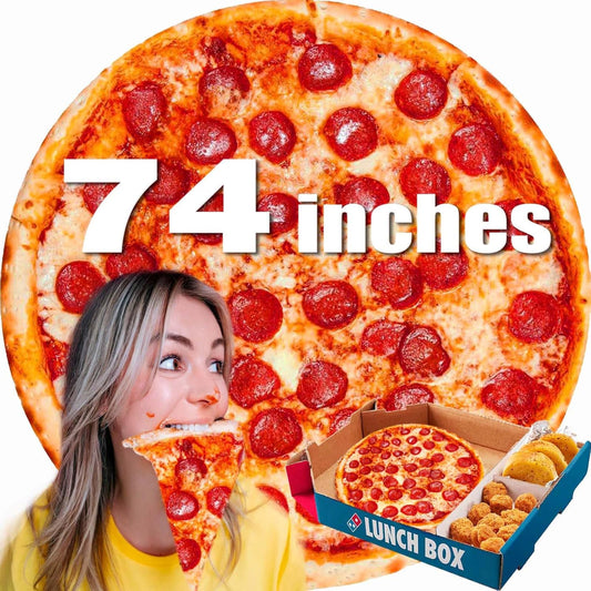 74in Pepperoni Pizza Blanket White Elephant Gifts for Adults Useful Sausage Throw Blankets Woemn