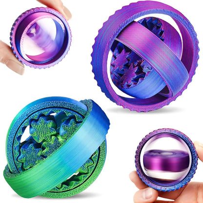 2-Pack 3D Printed Fidget Spinners for Kids & Adults - Stress Relief Toys for ADHD, Anxiety &