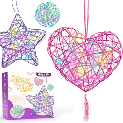 ESOXOFFORE 3D String Art Kit for Kids,Christmas Birthday Gifts for 8 9 10 11 12 Year Old Girls