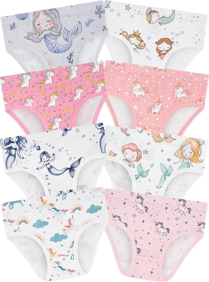 Girls' Underwear,Soft Cotton Tagless Panties for Toddlers' & Little Kids' Comfort,Breathable