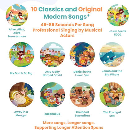 GO GO Bible Story Songs: 10 Toddler Songs, Christian Toys for Toddlers 3-5, Sound Books for