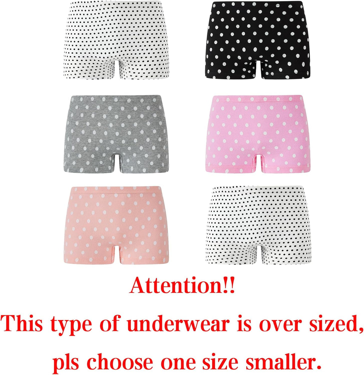 KikizYe Little Girls Boyshort Panties Big Kids Soft Cotton Underwear