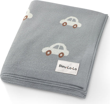 Baby Swaddle Blanket for Boys - 100% Oeko Tex Certified Natural Cotton Buttery Soft Cozy Receiving