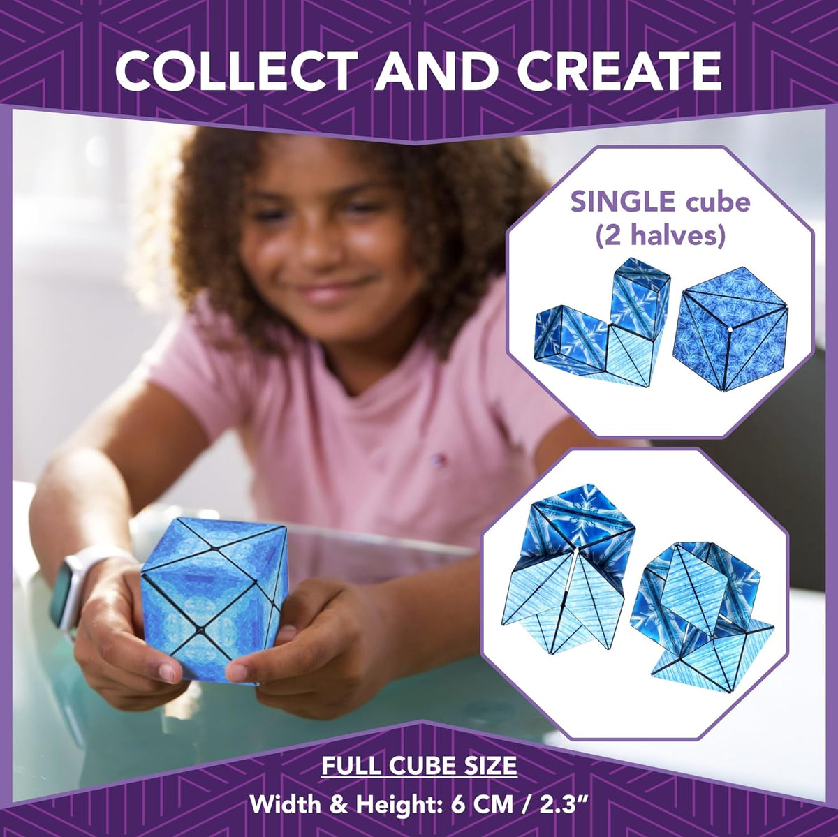 Magnetic Transforming Cube - Shape Shifting Double Creativity Puzzle w/ 96 Rare Earth Magnets