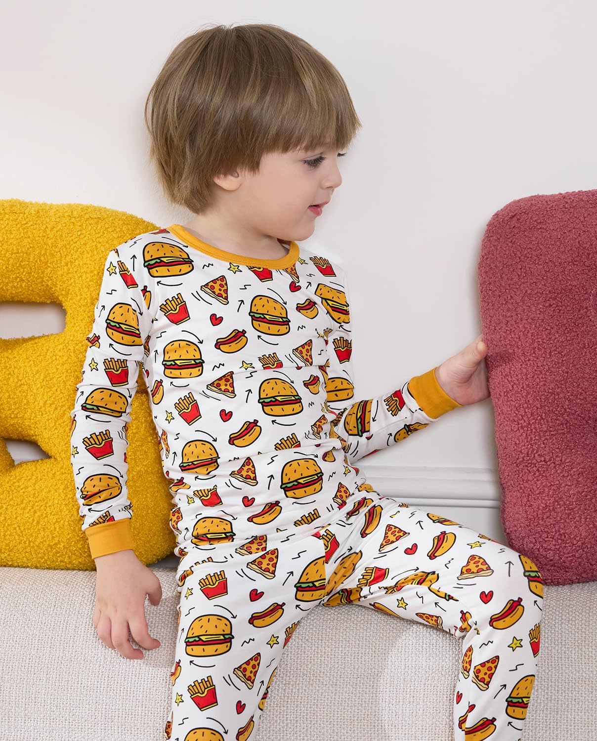 Bamboo Viscose Toddler Pajamas Boys Girls Baby 12M-8Y Pjs Sets Kids 2pcs Snug fit Long-Sleeve