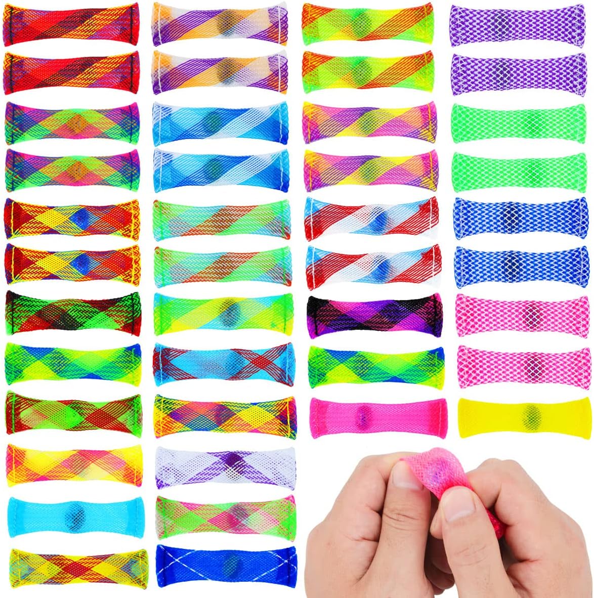 42 Pack Mixed Color Marble Mesh Fidget Toys,FIDGET TOY Stress Relieve toy, Focus Enhance, Marble