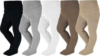 EPEIUS Baby Girl Tights Thick Cable Knit Leggings Stockings Cotton Pantyhose for Newborn Infant