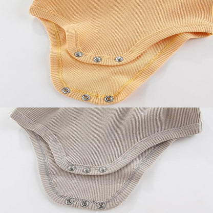 Newborn Baby Boy Girl Short Sleeve Bodysuits Cotton One-Piece Baby Clothes 6-Pack