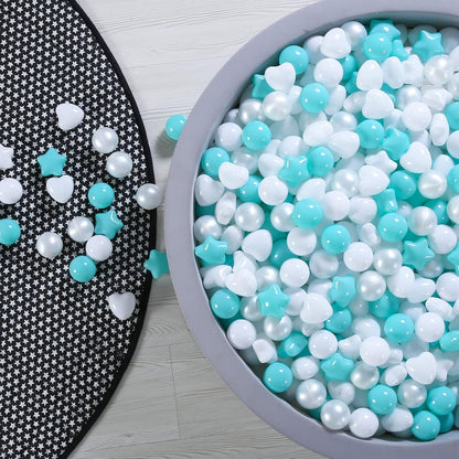 GOGOSO Ball Pit Balls Shapes for Kids - 100 Pieces Crush Proof Stress StarBalls BPA&Phthalate Free