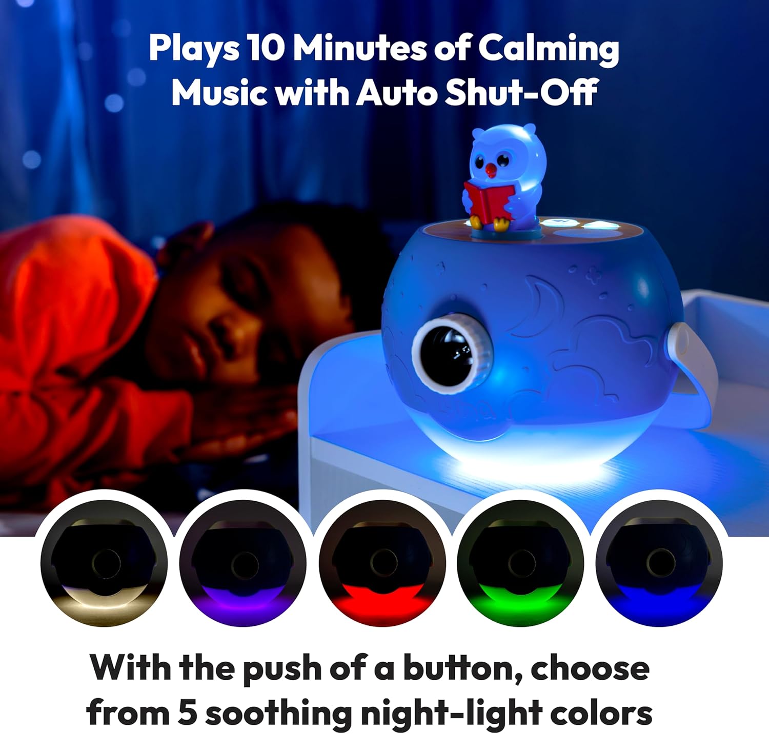 Kids Book Projector - 5 Unicorn & 5 Classic Read-Aloud Stories, 10 Songs, Night Light & Soothing