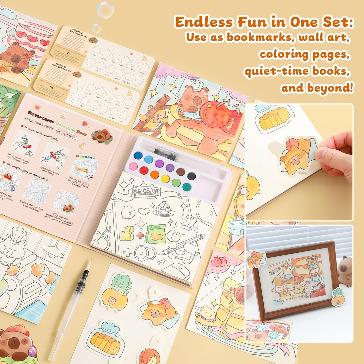 Paint with Water Coloring Books for Kids Ages 3-5, 4-8 – Cute Coloring Book for Teens,Arts and