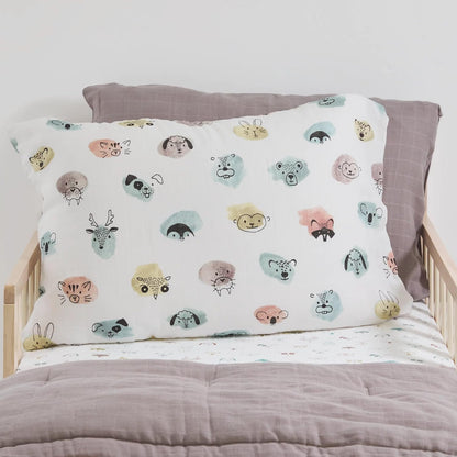 Little Unicorn Standard Pillowcase 2 Pack | Super Soft & Breathable Muslin Fabric | Snug Envelope